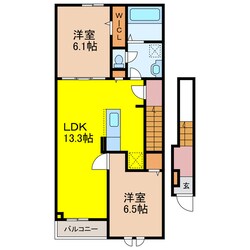 フローリア　Bの物件間取画像